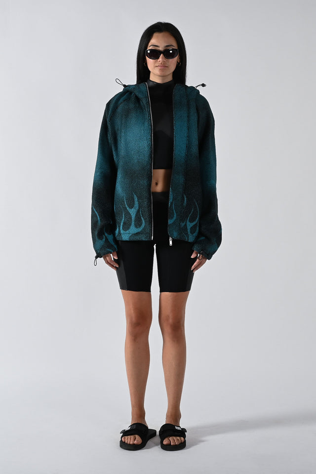 Traction Hooded Fleece Jacket - Teal