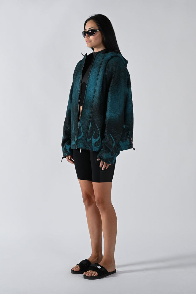 Traction Hooded Fleece Jacket - Teal