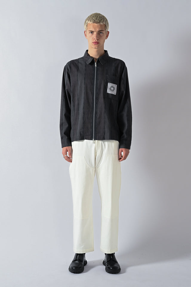 Dark Check LS Zip Shirt
