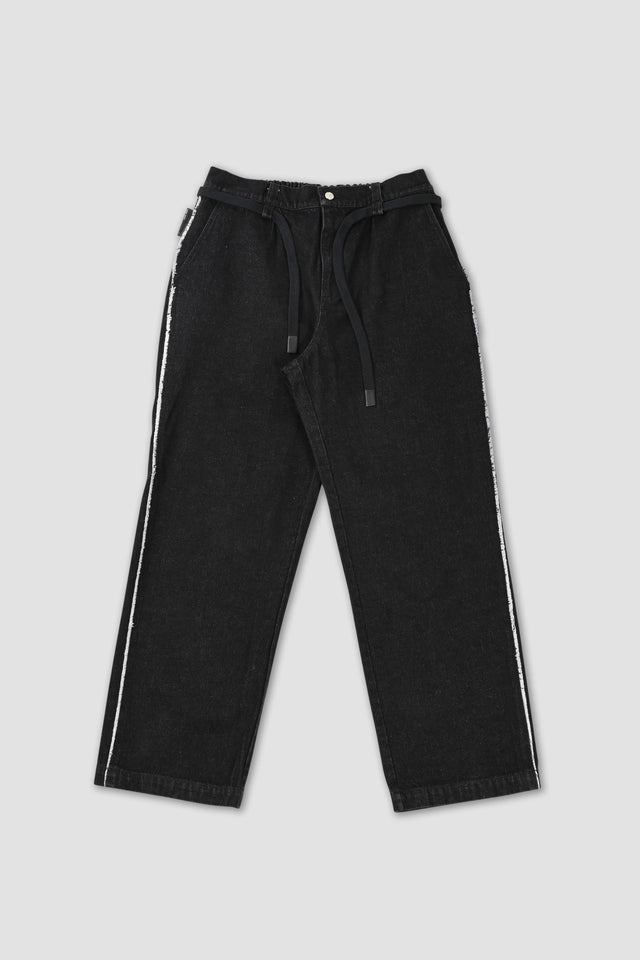 Denim Crew Pants - Black