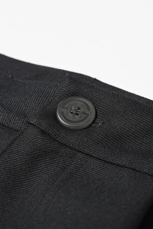 Merino Piston Pleated Patch Cargo Short - Black