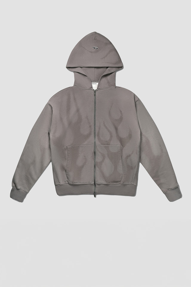 Flame Spray Zip Hood Unisex