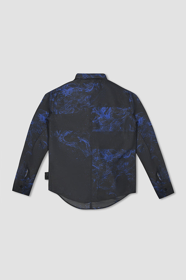 LS Sheer Black Sea Button up Shirt