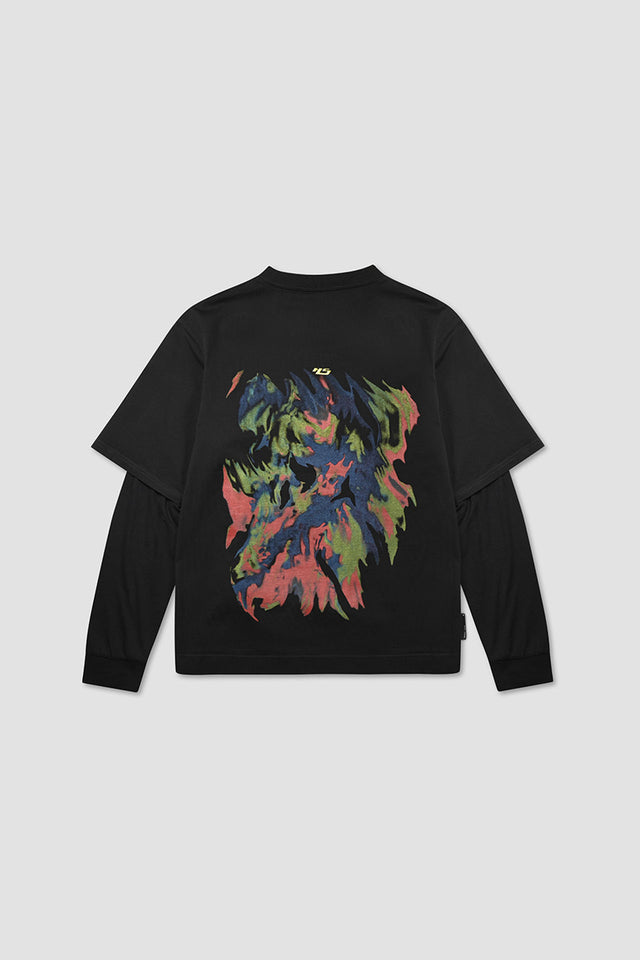 LS Double Tee Bleached Flame Unisex