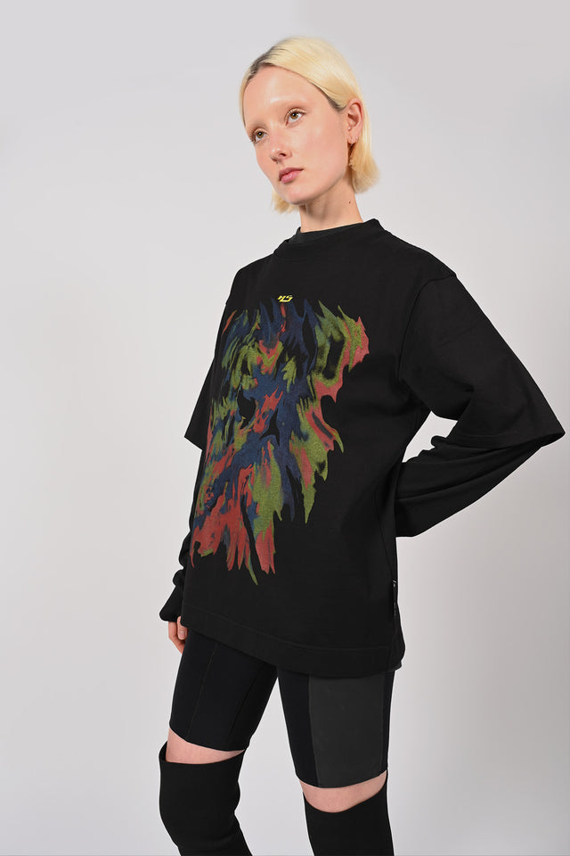 LS Double Tee Bleached Flame Unisex