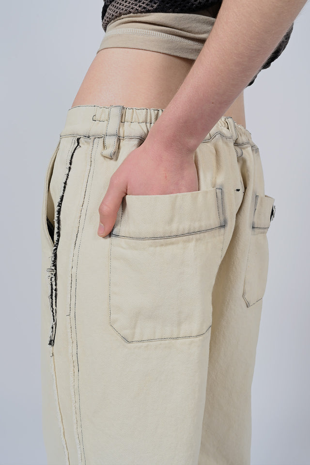 'Rework' Acid Blonde Denim Pant Unisex