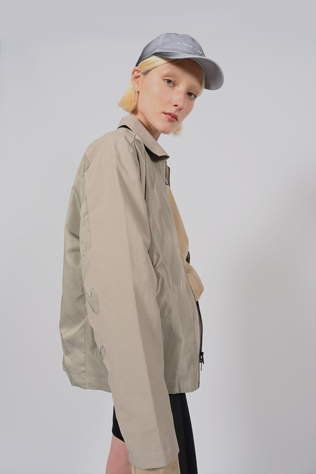 Wave Seam Cropped Jacket Unisex