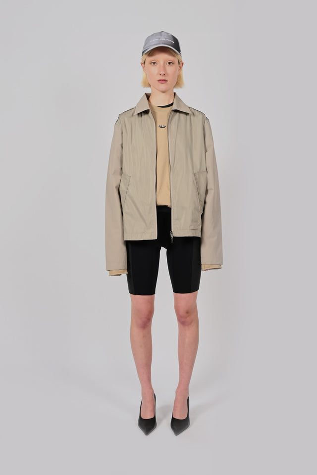 Wave Seam Cropped Jacket Unisex